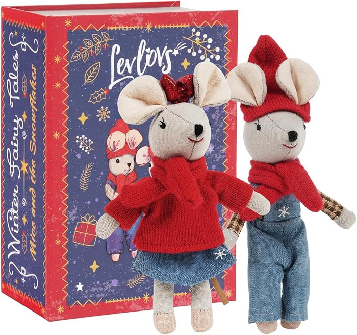 Christmas Mice in Gift Box Mouse in a Box Toy Baby Registry Gift | Amazon (US)