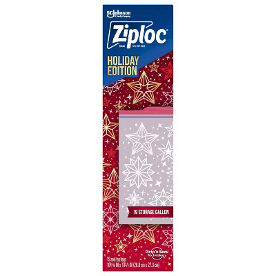 Ziploc Holiday Storage Gallon Bags - 19ct | Target