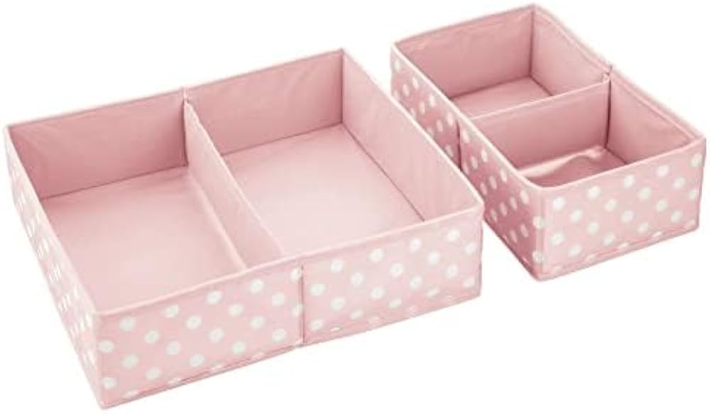 mDesign Fabric Drawer Organizer Bins, Kids/Baby Nursery Dresser, Closet, Shelf, Playroom Organiza... | Amazon (US)