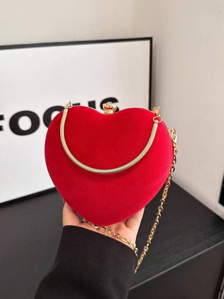 High-End Texture Bright Diamond Handbag Mini Box Cosmetic Bag ,Heart Bag, The Best Valentines' Gi... | SHEIN