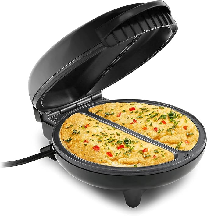 Elite Gourmet EOM205 Non-Stick Omelet, Frittata, Snack Pocket Maker, Dessert Maker, 2 Individual ... | Amazon (US)