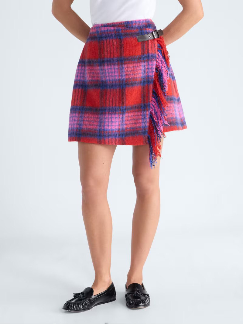 Free Assembly Women's and Women's Plus Fringe Wrap Mini Skirt, Sizes XS-4X | Walmart (US)