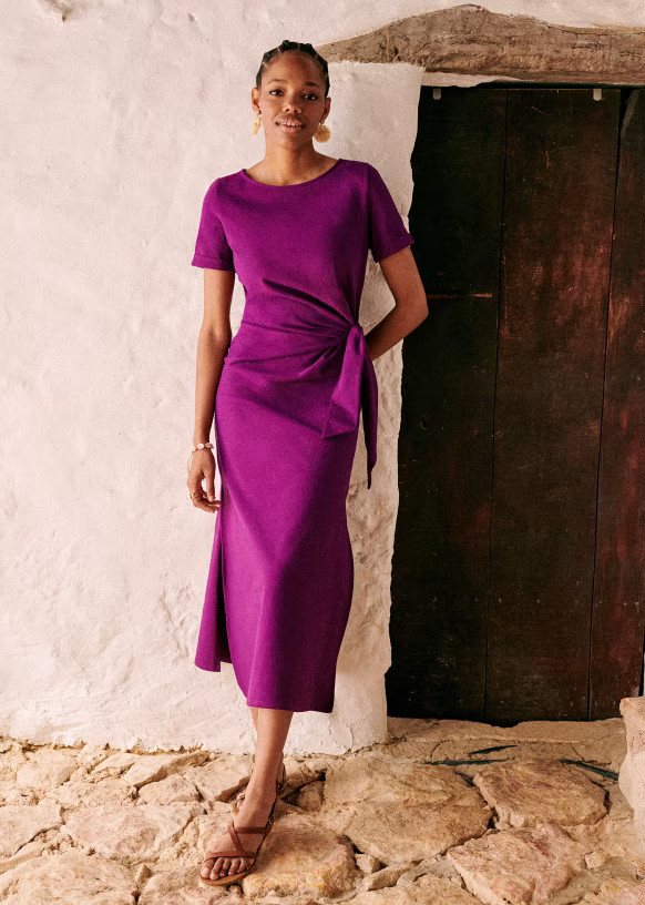 Pippa Dress - Plum - Organic Cotton - Sézane | Sezane Paris