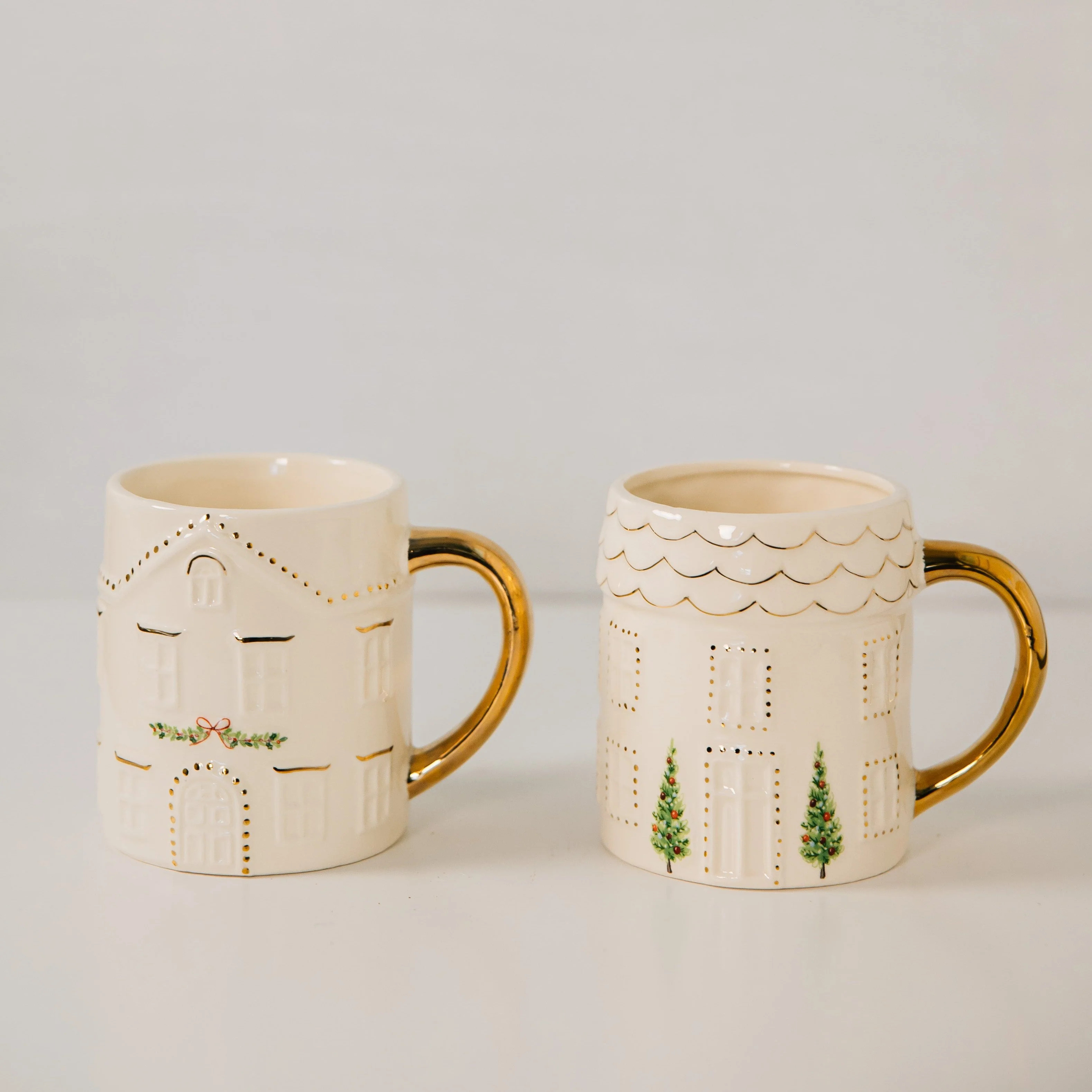 Hand Painted Festive House Mug | 2 Styles | Joyfully Said