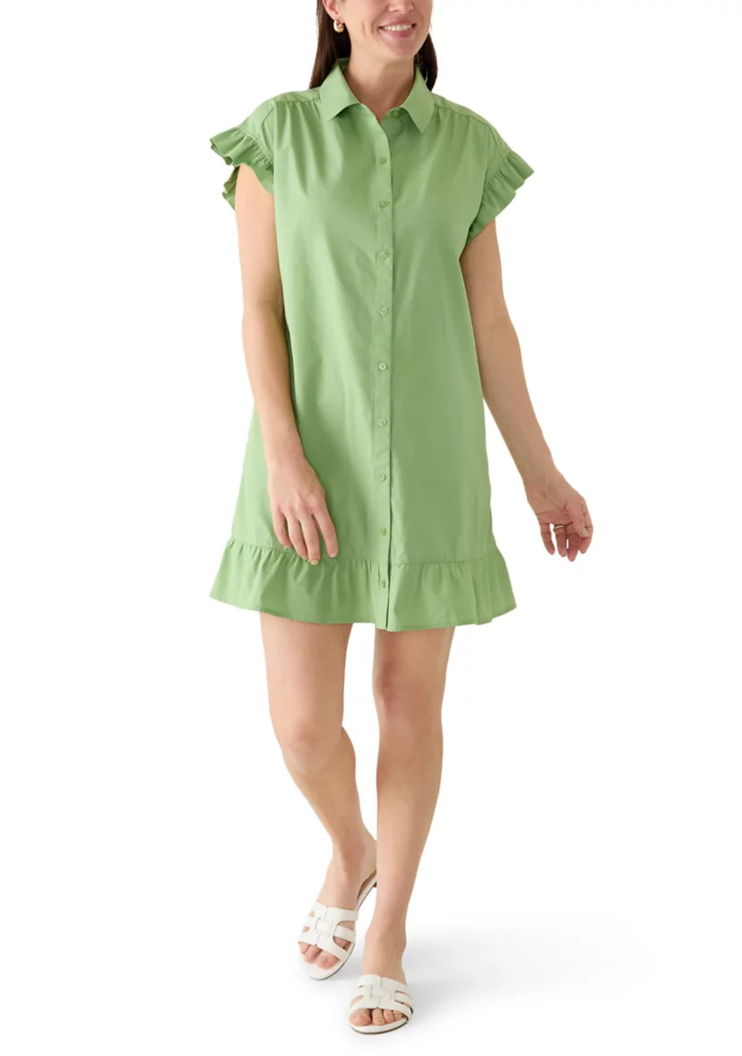 Women's Short Sleeve Flutter Sleeve Mini Dress | Belk