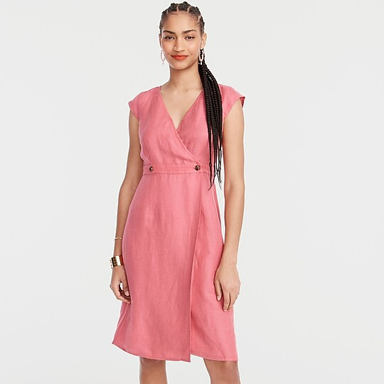 Linen-cupro sheath dress | J. Crew US