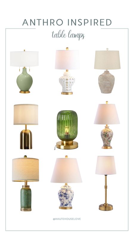Anthropologie inspired table lamps! 

Lighting, bedroom, living room, entryway, home decor, office, nightstand, end table, bedside 

#LTKHome #LTKSaleAlert #LTKFindsUnder100