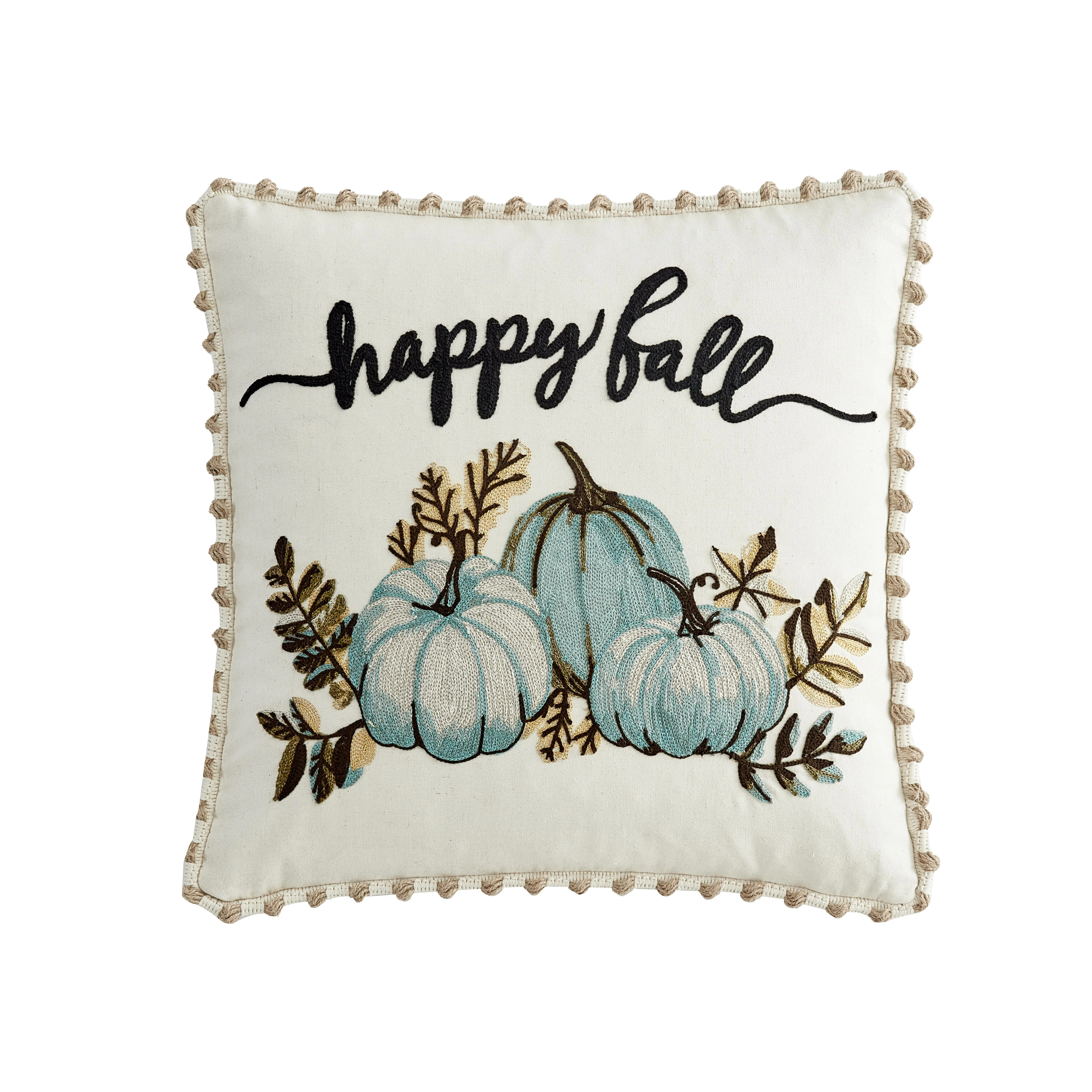 Mainstays Happy Fall Square Decorative Throw Pillow, 18" x 18", 1 Piece - Walmart.com | Walmart (US)