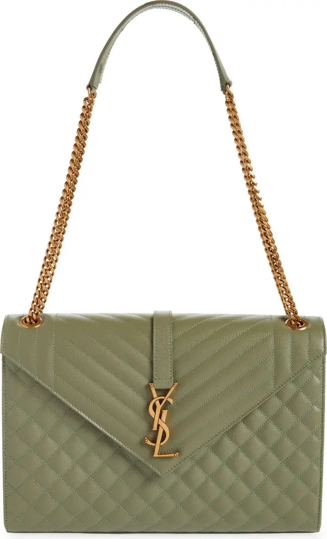 Saint Laurent Monogram Leather Envelope Bag | Nordstrom | Nordstrom