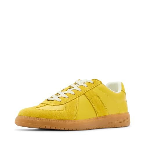 Steve Madden Mens Dixon Fashion Sneaker, Yellow Leather, 9 | Amazon (US)