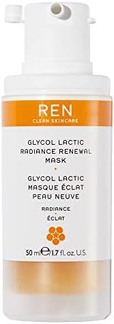 REN Clean Skincare - Glycol Lactic Radiance Renewal Mask - 10 Minute Exfoliating Face Mask - Skincar | Amazon (US)