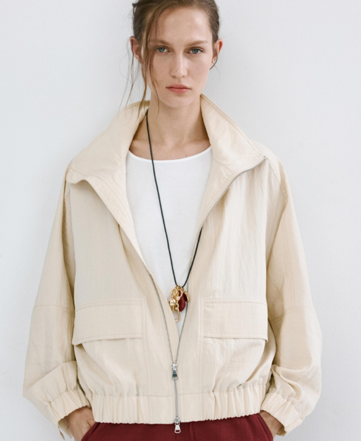 Mango Women's Lyocell Bomber Jacket - Light, Pastel Gray | Macy's