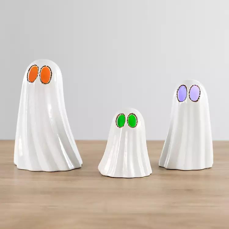 LED Ceramic Ghosts, Set of 3 | Kirkland's Home