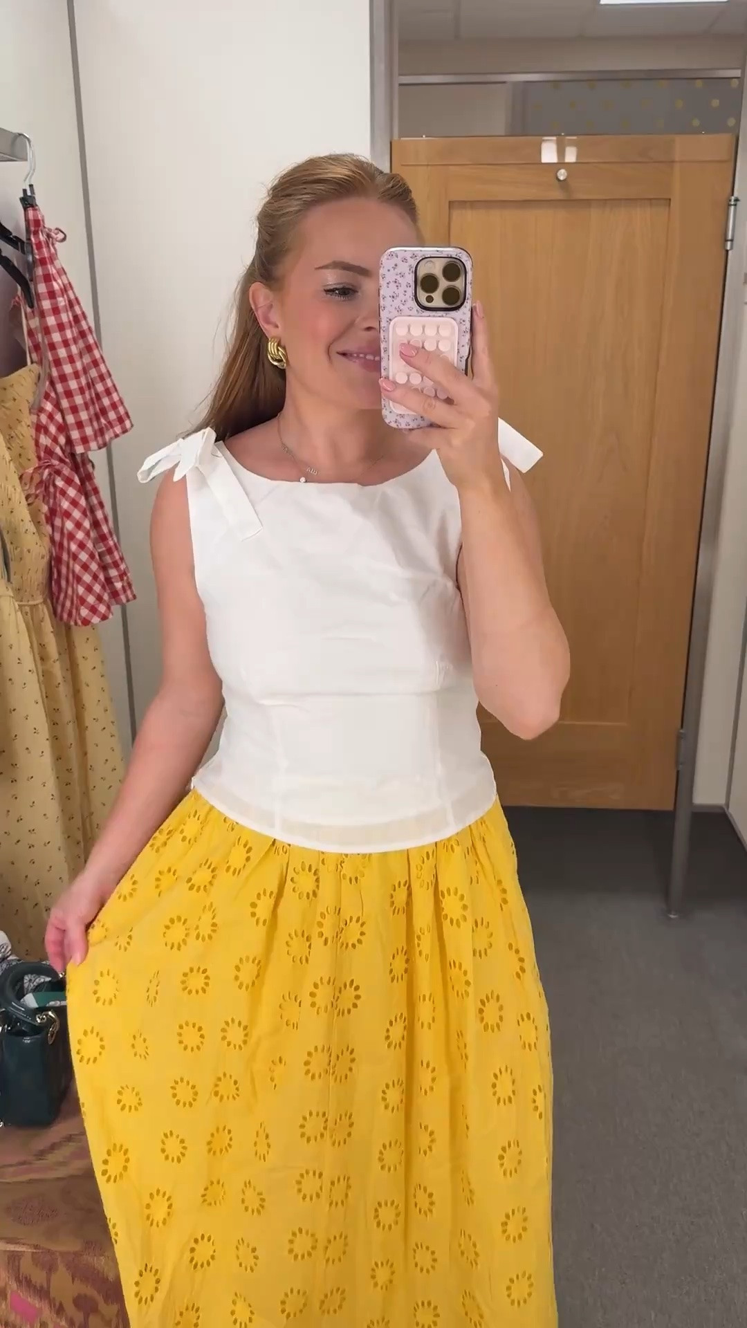 unshine in outfit form ☀️ The bow shoulder details and eyelet skirt make this such a fun feminine look for summer parties, brunches, or vacation evenings.

#NordstromFashion #EyeletSkirt #SummerOutfit #FeminineStyle #LTKFashion

#LTKgrwm #LTKmomlife #LTKootd