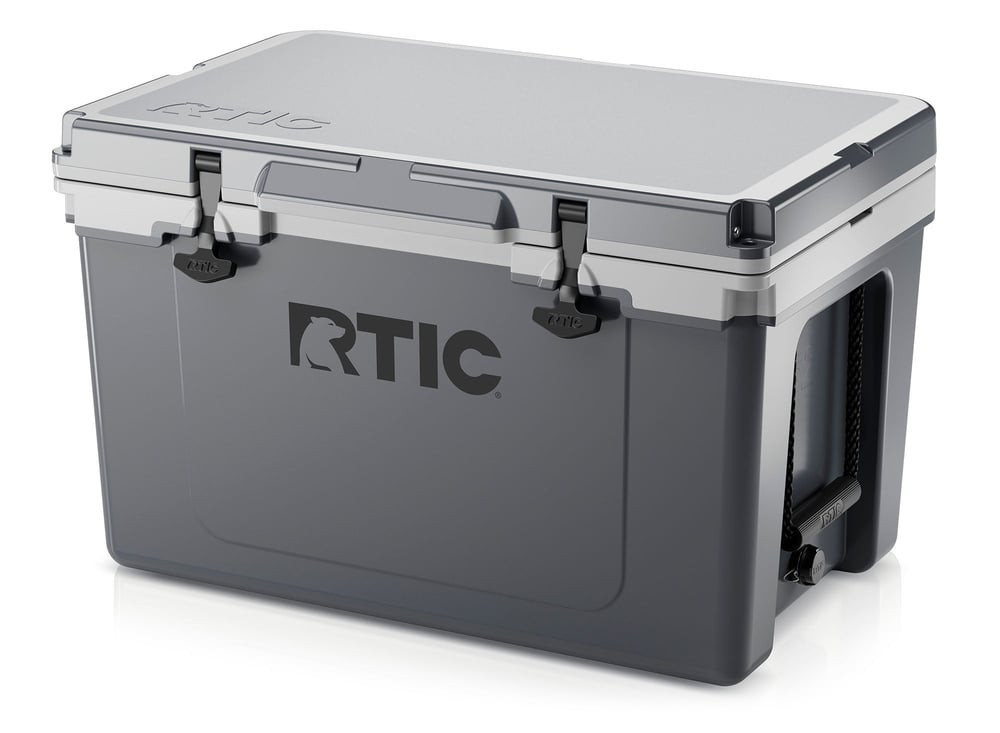 RTIC 52 Quart Ultra-Light Hard Cooler, Dark Grey & Cool Grey, Lightweight, Heavy Duty Rope Handles, T-Latch Closure | RTIC Outdoors