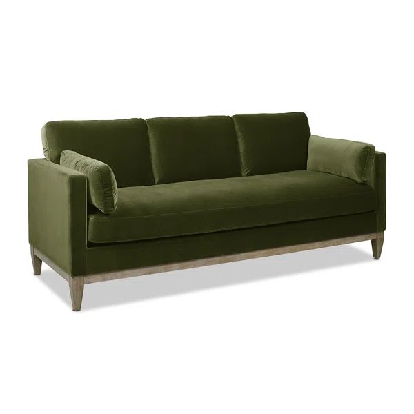 Zola 84'' Velvet Square Arm Sofa with Reversible Cushions | Wayfair North America