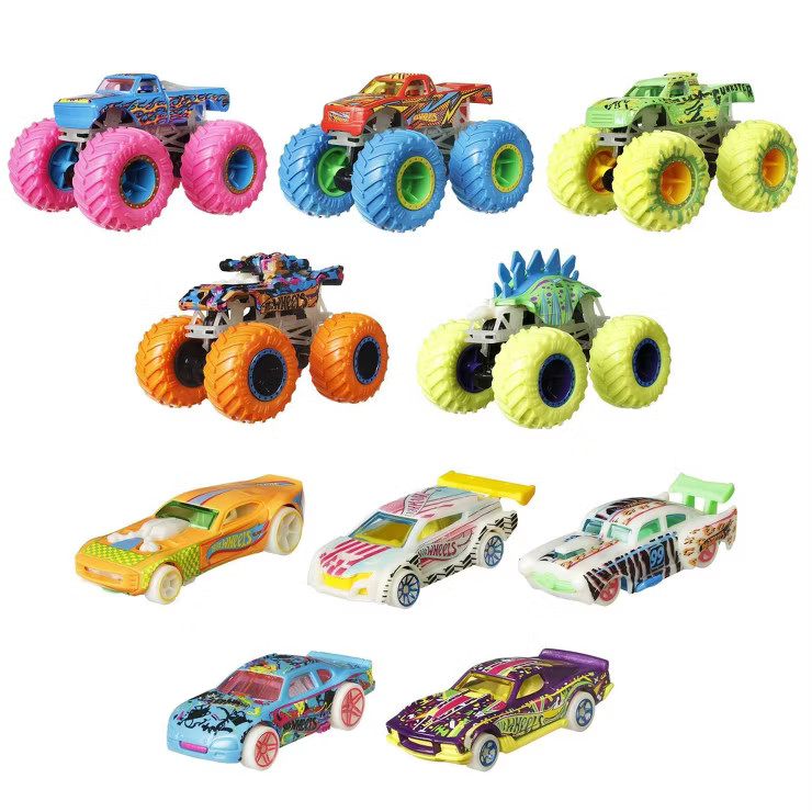 Hot Wheels Monster Trucks Glow in the Dark Vehicle  -10pk | Target