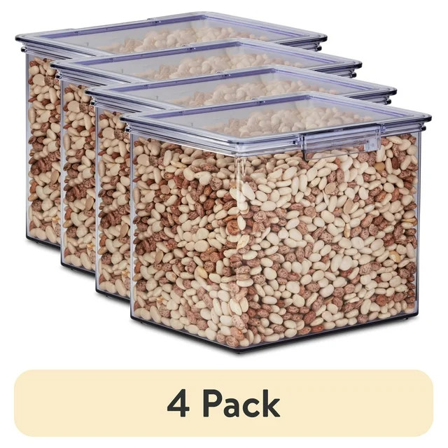 (4 pack) The Home Edit XL Canister Clear Plastic Food Storage Container | Walmart (US)
