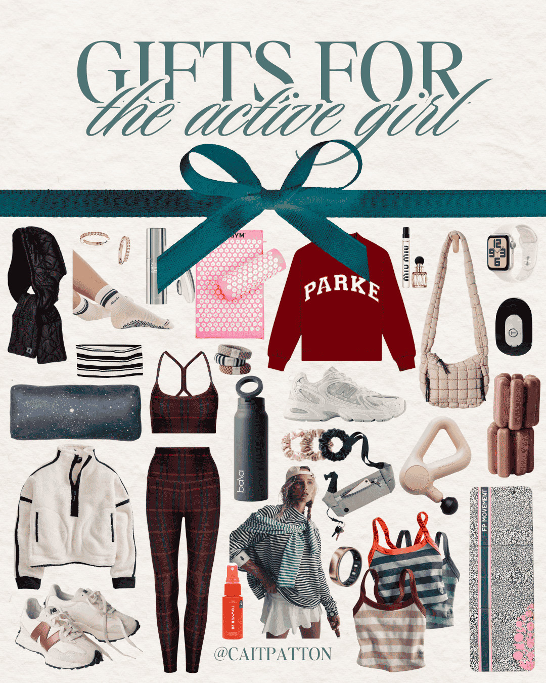 Gifts for the active girl, fitness gifts, wellness gifts, gym girl gifts, pilates princess gifts, pullover, gym bag, water bottle, magsafe water bottle, sneakers, tennis shoes, yoga mat, yoga pillow, workout set, holiday workout set, cute workout set, running belt, apple watch, fitness ring, ankle weights, mock neck, parke sweatshirt, hair ties, headband, scarf, tower 28 spray, hair clip, workout outfits 

 #LTKGiftGuide #LTKHoliday #LTKActive