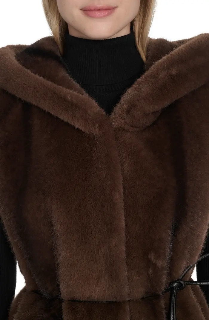 Hooded Faux Mink Vest | Nordstrom