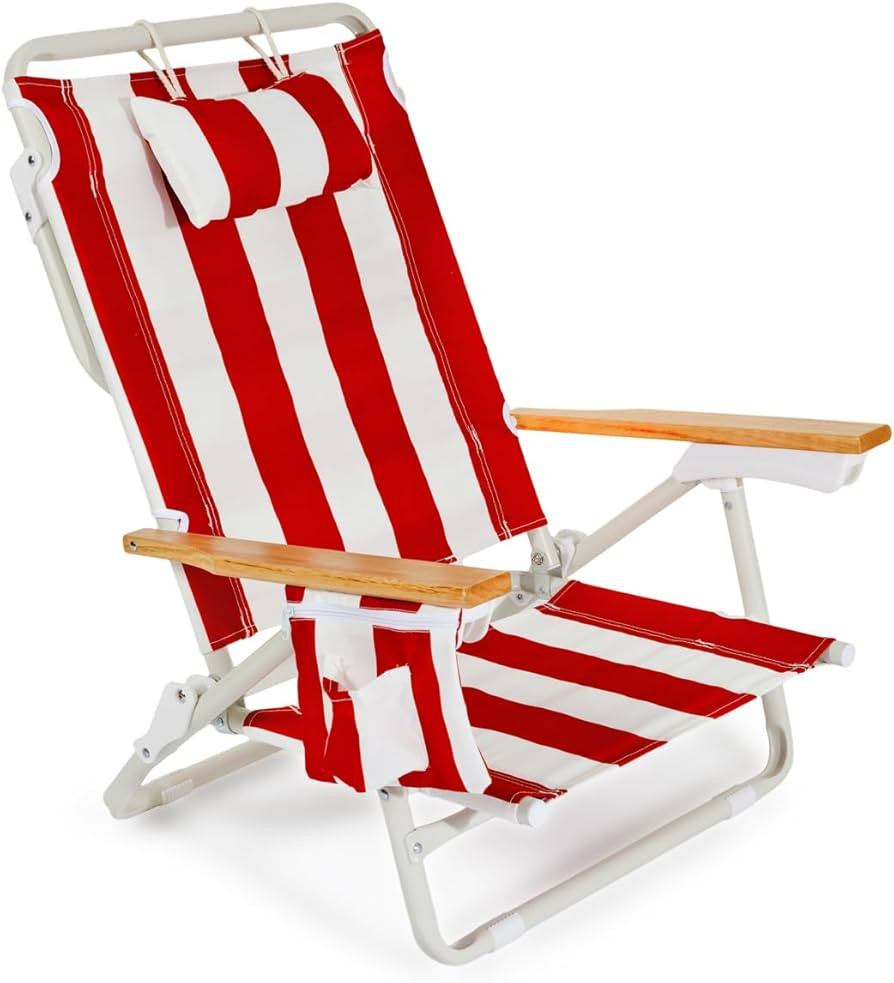 Business & Pleasure Co. Holiday Tommy Chair - Reclining Backpack Beach Chair - Le Sirenuse Capri ... | Amazon (US)