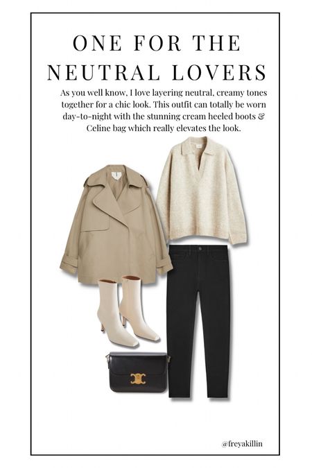 As you well know, I love layering neutral, creamy tones together for a chic look. This outfit can totally be worn day-to-night with the stunning cream heeled boots & Celine bag which really elevates the look.

#LTKSeasonal #LTKstyletip #LTKeurope