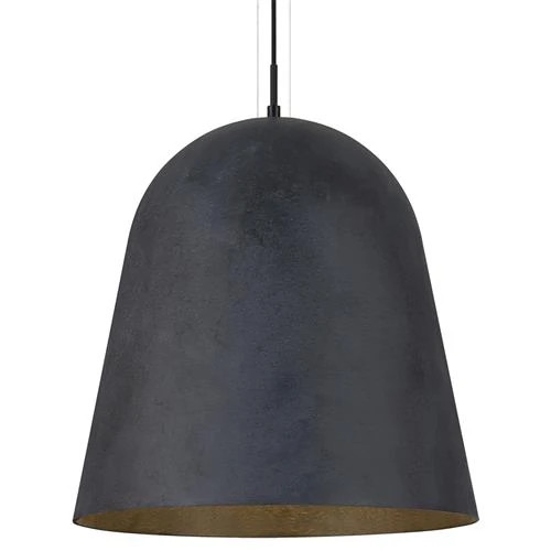 Visual Comfort Modern Fett Weathered Zinc Steel Pendant - Bulb Not Included | Kathy Kuo Home