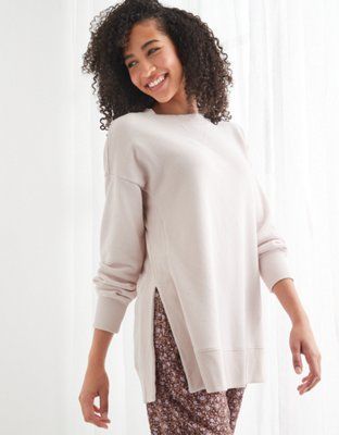 Aerie Good Vibes Oversized Sweatshirt | American Eagle Outfitters (US & CA)