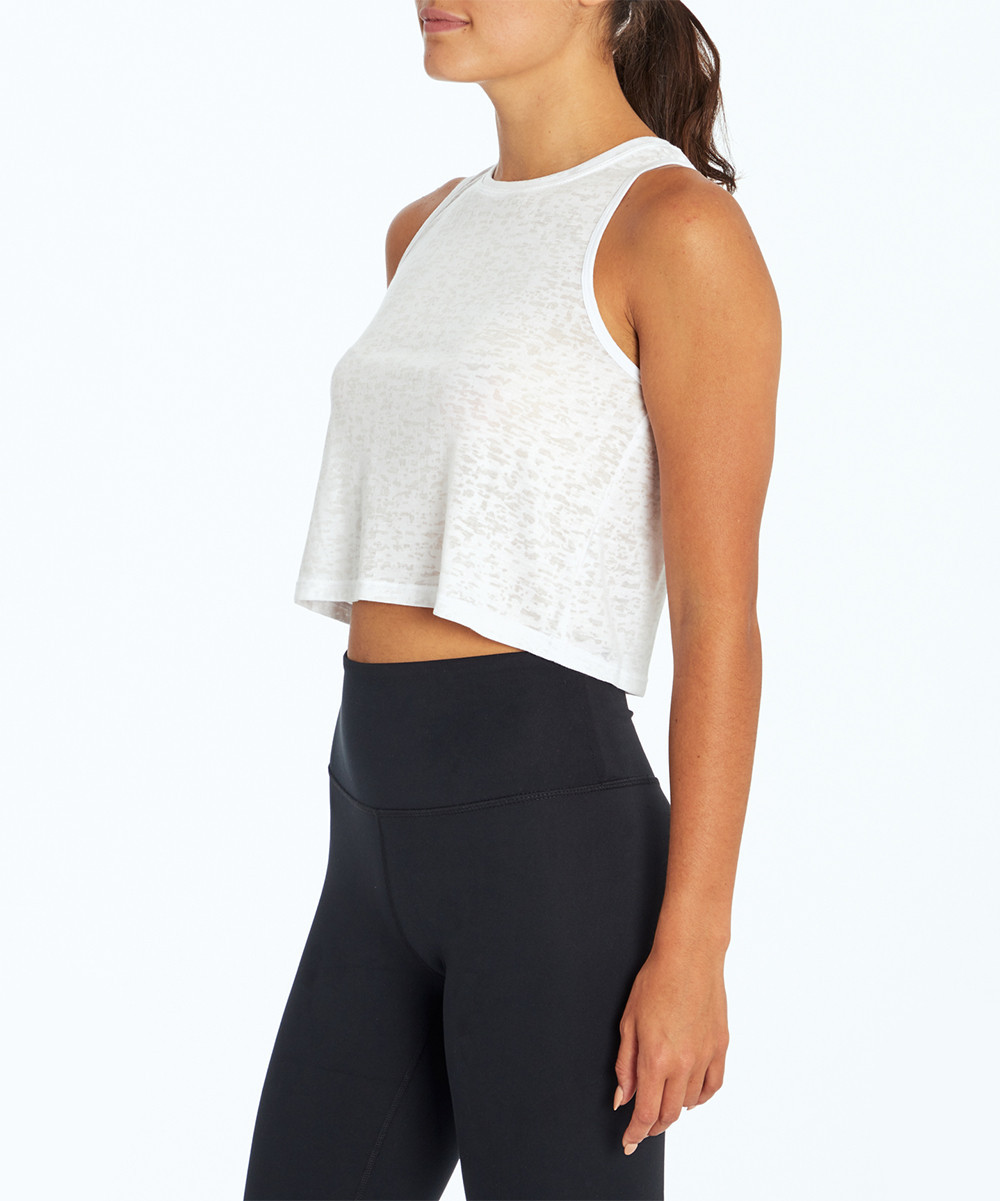 Balance Collection Women's Tank Tops WHITE - White Core Crop Tank - Women | Zulily