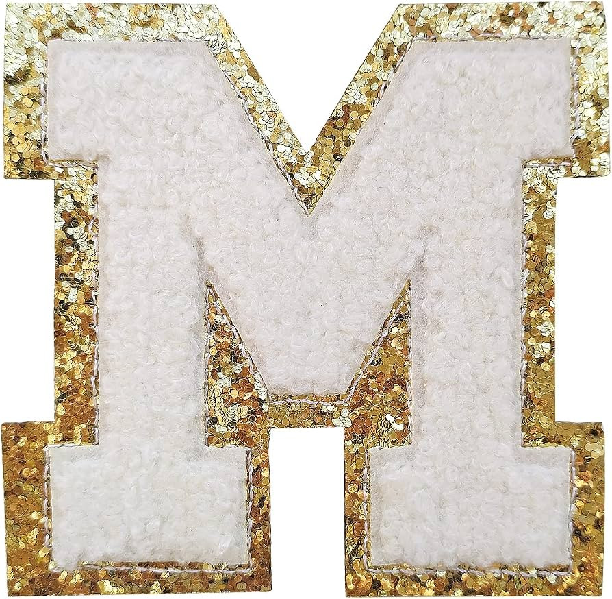 3Pcs Letter Patches Varsity Glitters Chenille,SPRT Iron on White Letter Patch,Alphabet Cloth Patc... | Amazon (US)