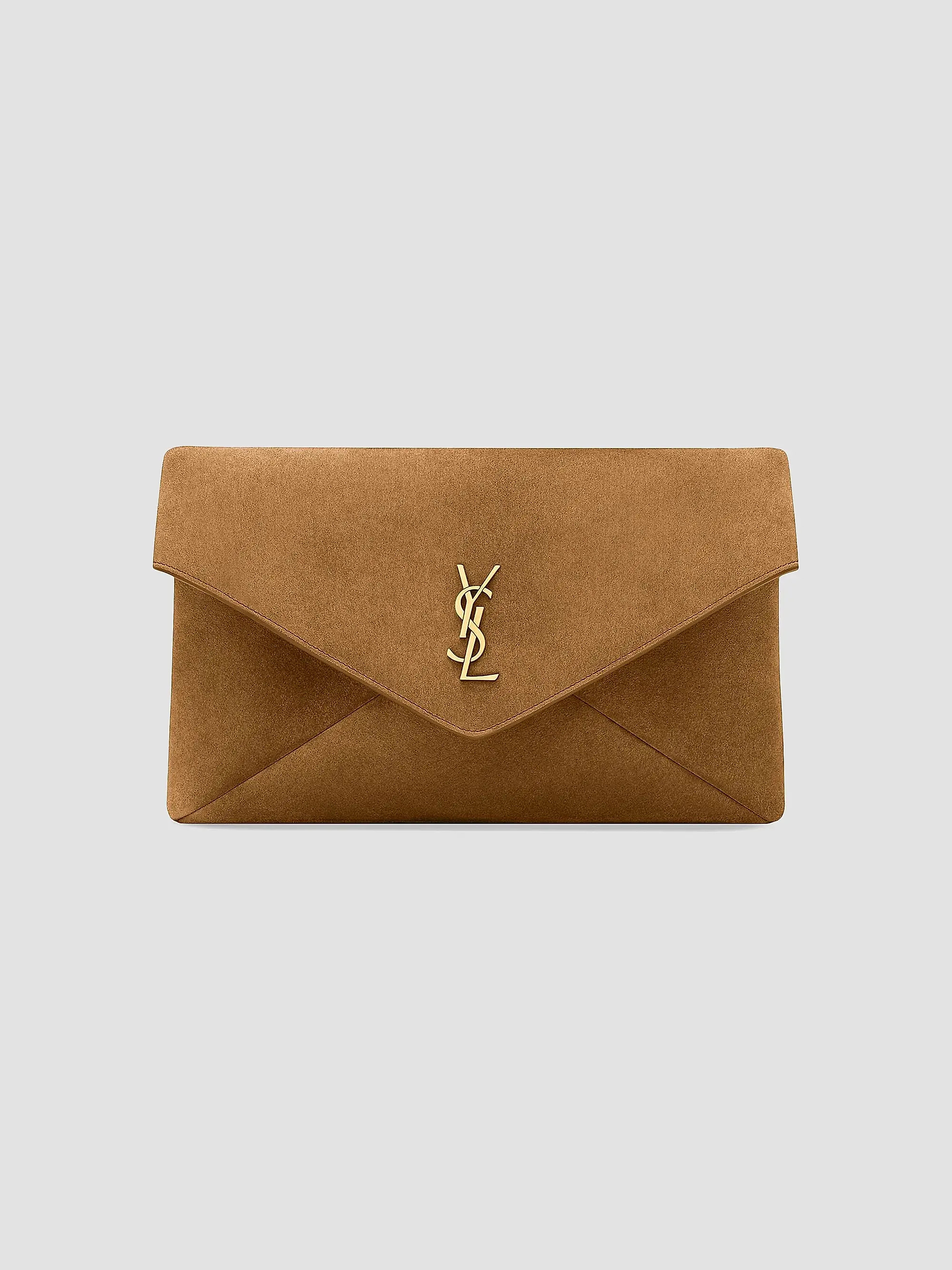 Saint Laurent Cassandre Large Envelope Pouch in Suede | Saks Fifth Avenue | Saks Fifth Avenue