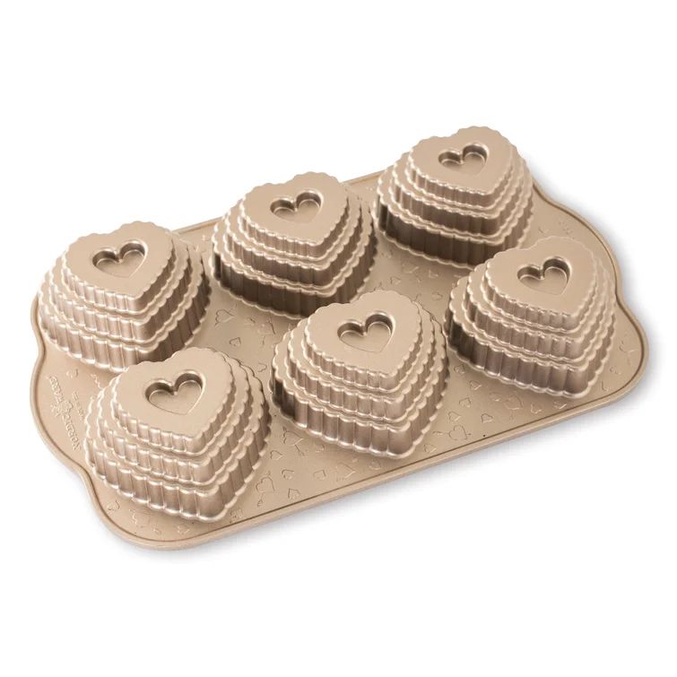 Nordic Ware Non-Stick Novelty Tiered Hearts Cakelet Pan | Wayfair North America