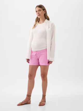 Maternity Linen-Cotton Shorts | Gap (US)