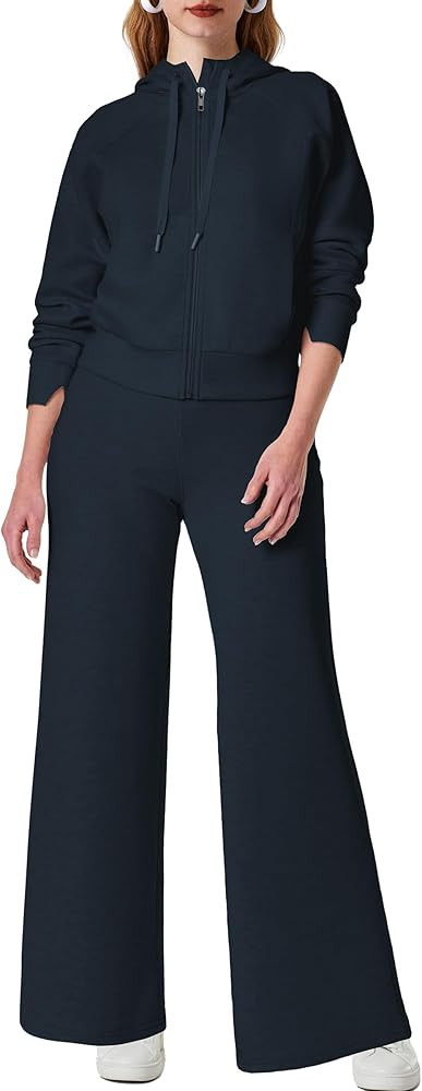 SuperPrity Women 2 Piece Outfits Sweatsuits 2024 Fall Zip Up Hoodie Sweatshirt Sweatpants Tracksu... | Amazon (US)