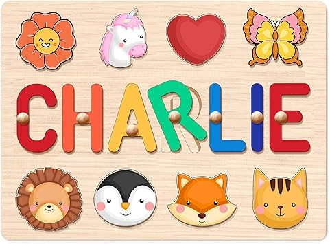 Personalized Name Puzzle for Kids, Custom Easter Basket Stuffers for Toddler Girls Boy, Early Lea... | Amazon (US)