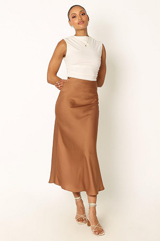 Petal and Pup Women's Nellie Satin Midi Skirt - Macy's | Macy's