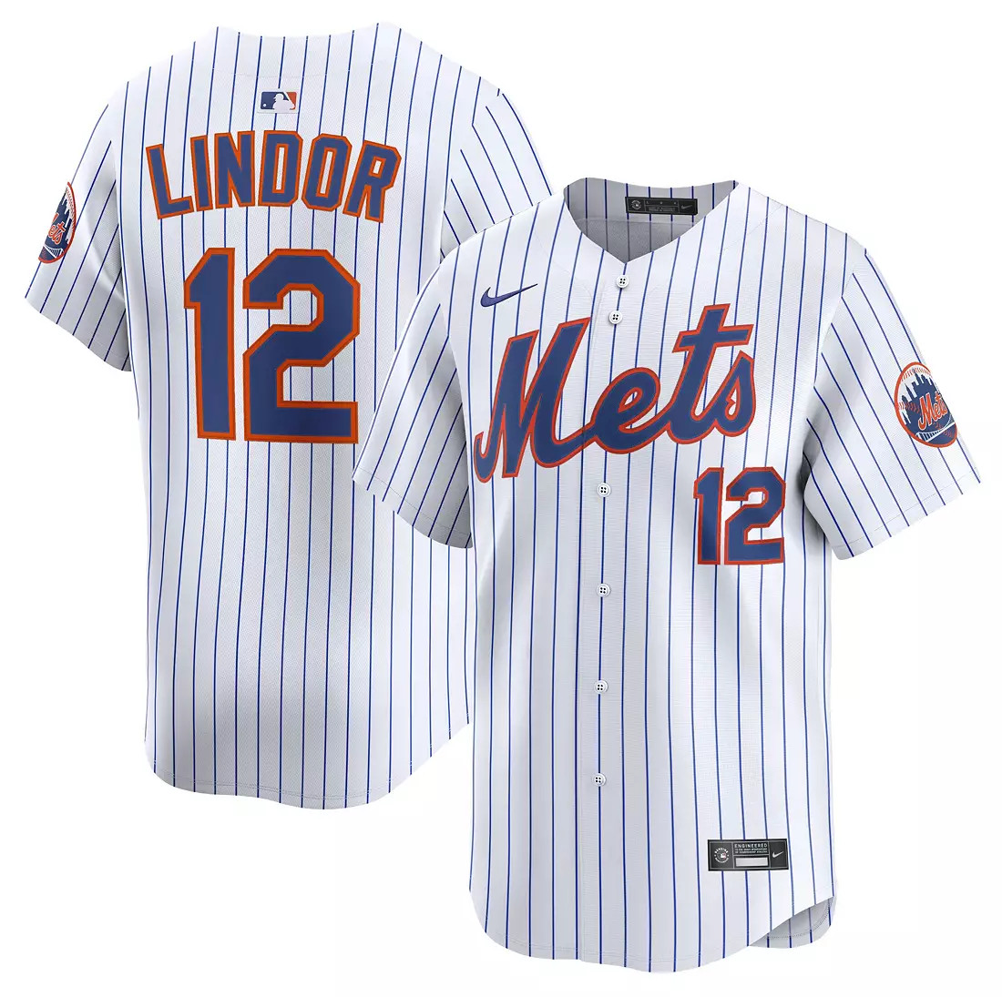 Nike Men's New York Mets Francisco Lindor #12 White Limited Jersey | DICK'S Sporting Goods