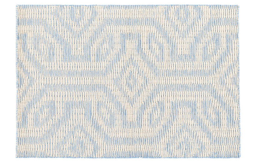 Taj Handwoven Rug, Sky Blue | One Kings Lane