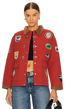 Found Quilt Patch Jacket in Red from Revolve.com | Revolve Clothing (Global)