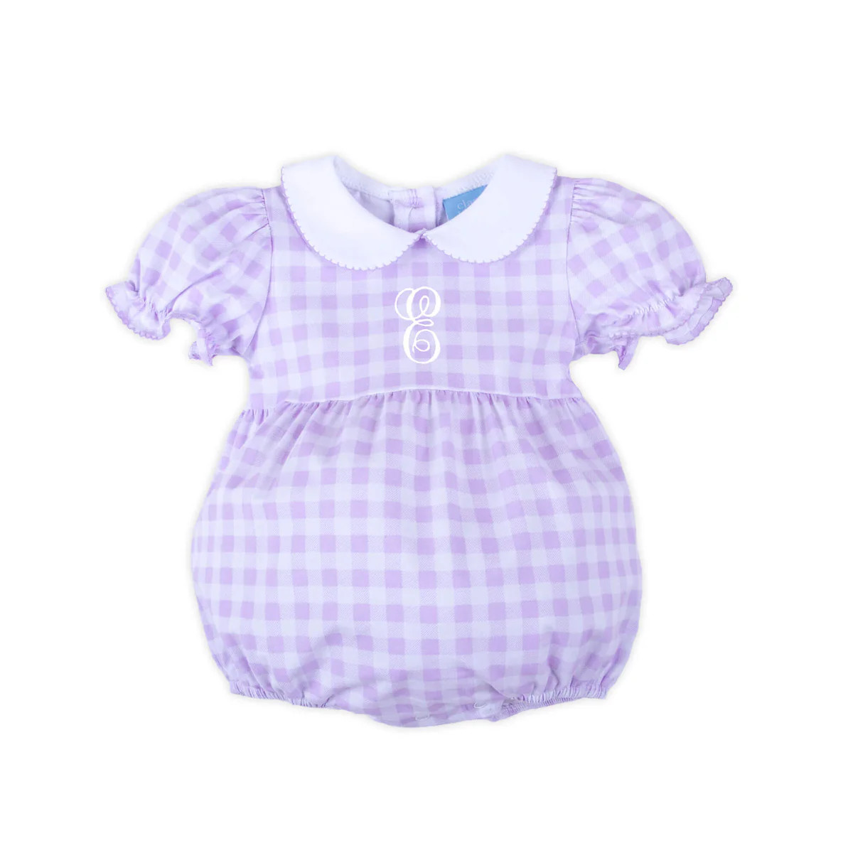 Riley Gingham Knit Bubble Lavender | Classic Whimsy