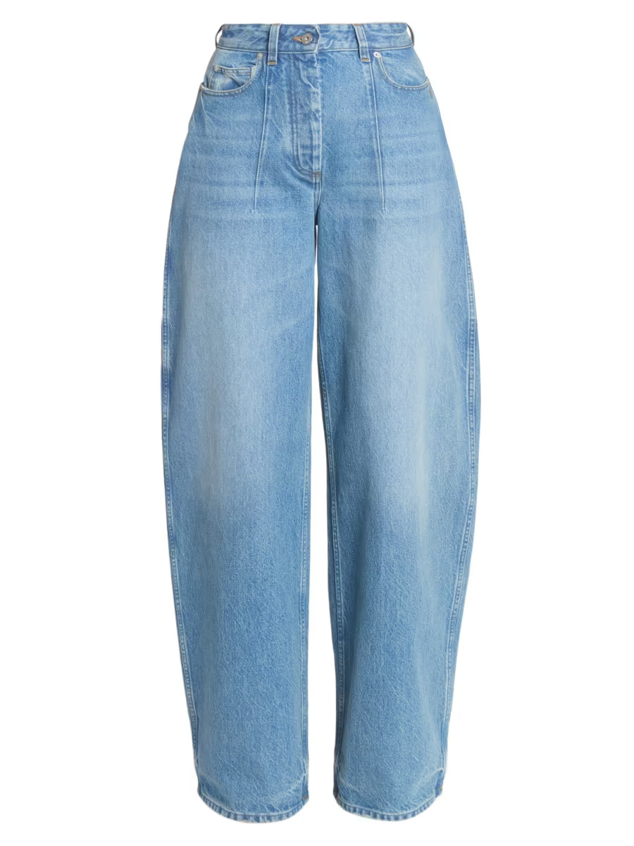 Jacquemus Le Ovalo Barrel-Leg Jeans | Saks Fifth Avenue | Saks Fifth Avenue