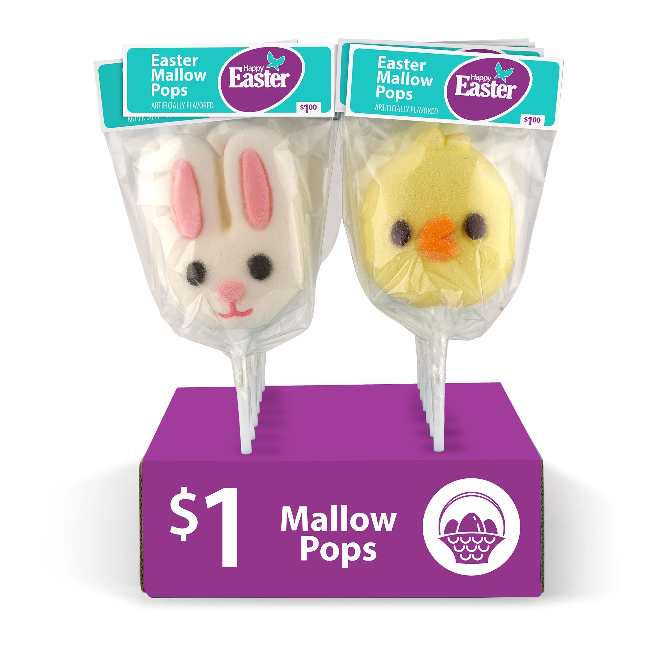 Primary Colors Easter Marshmallow Lollipop 30g, Single Serving | Walmart (US)