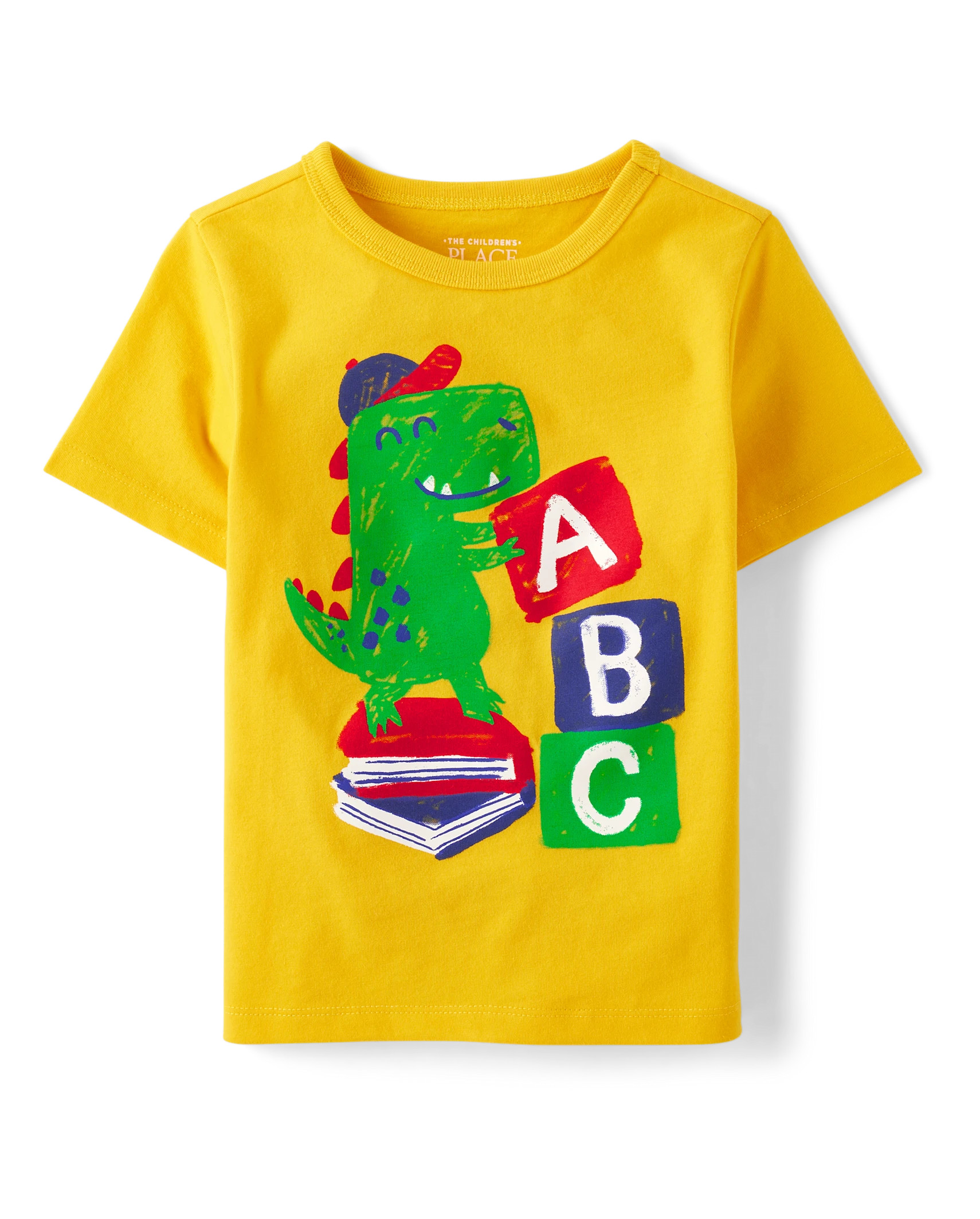 Baby And Toddler Boys Dino ABC Graphic Tee - golden rays | The Children's Place