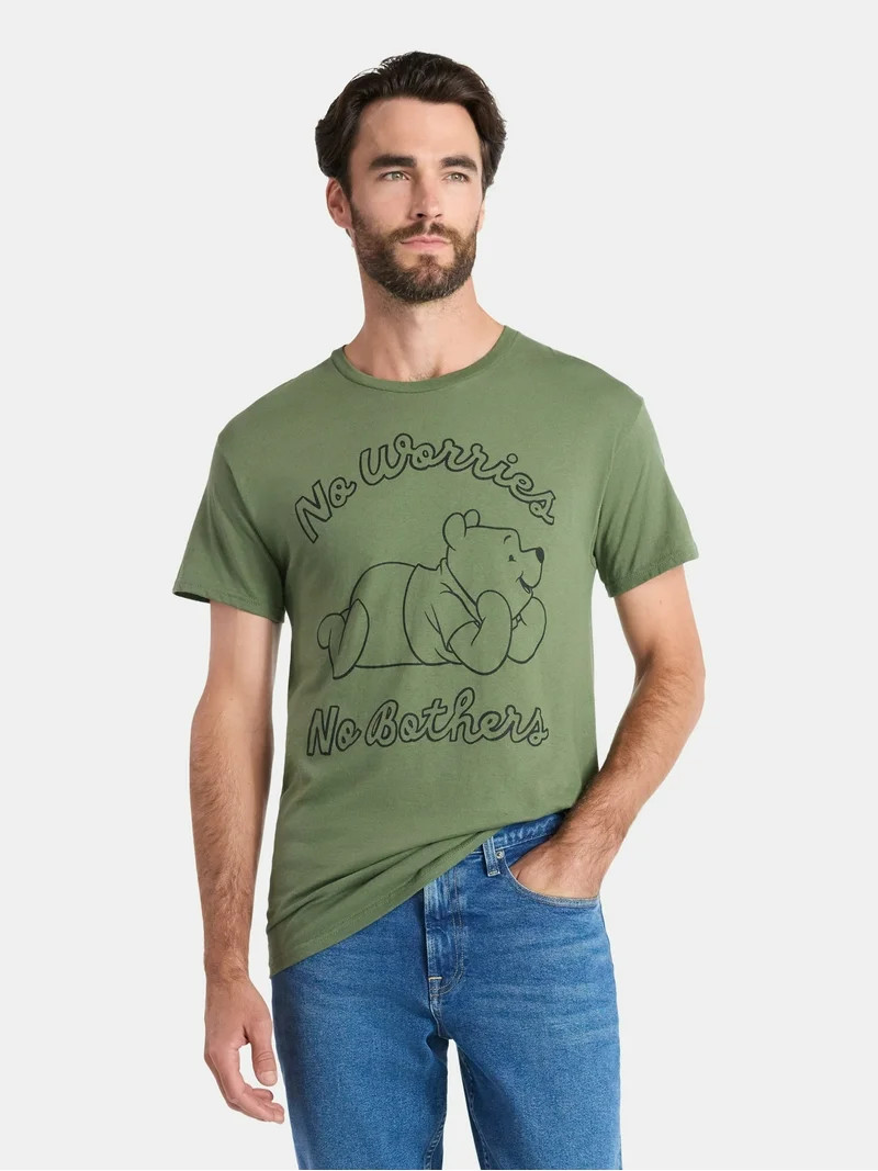 Disney Winnie the Pooh Men's and Big Men's Graphic Tee with Short Sleeves, Sizes S-3XL | Walmart (US)