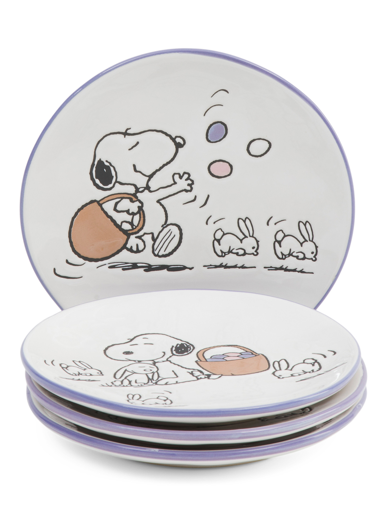 Set Of 4 Easter Bunny Appetizer Plates | TJ Maxx