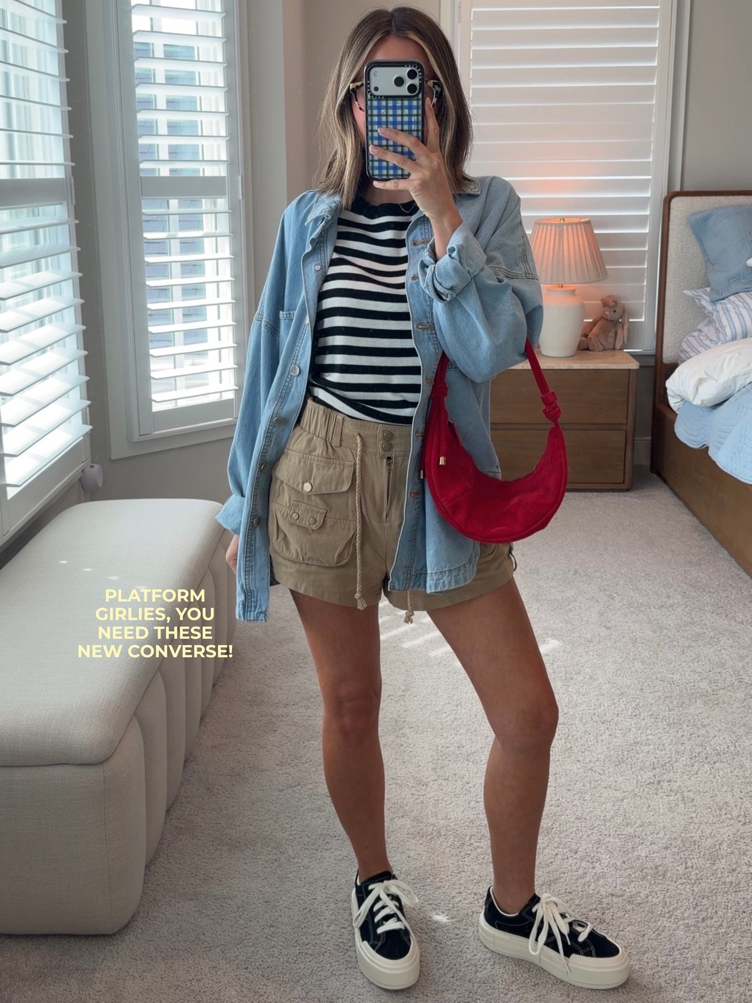 Casual summer outfit with platform converse I wore last week 
S shorts
XS tank
XL shacket

#LTKdayinmylife #LTKootd #LTKSeasonal