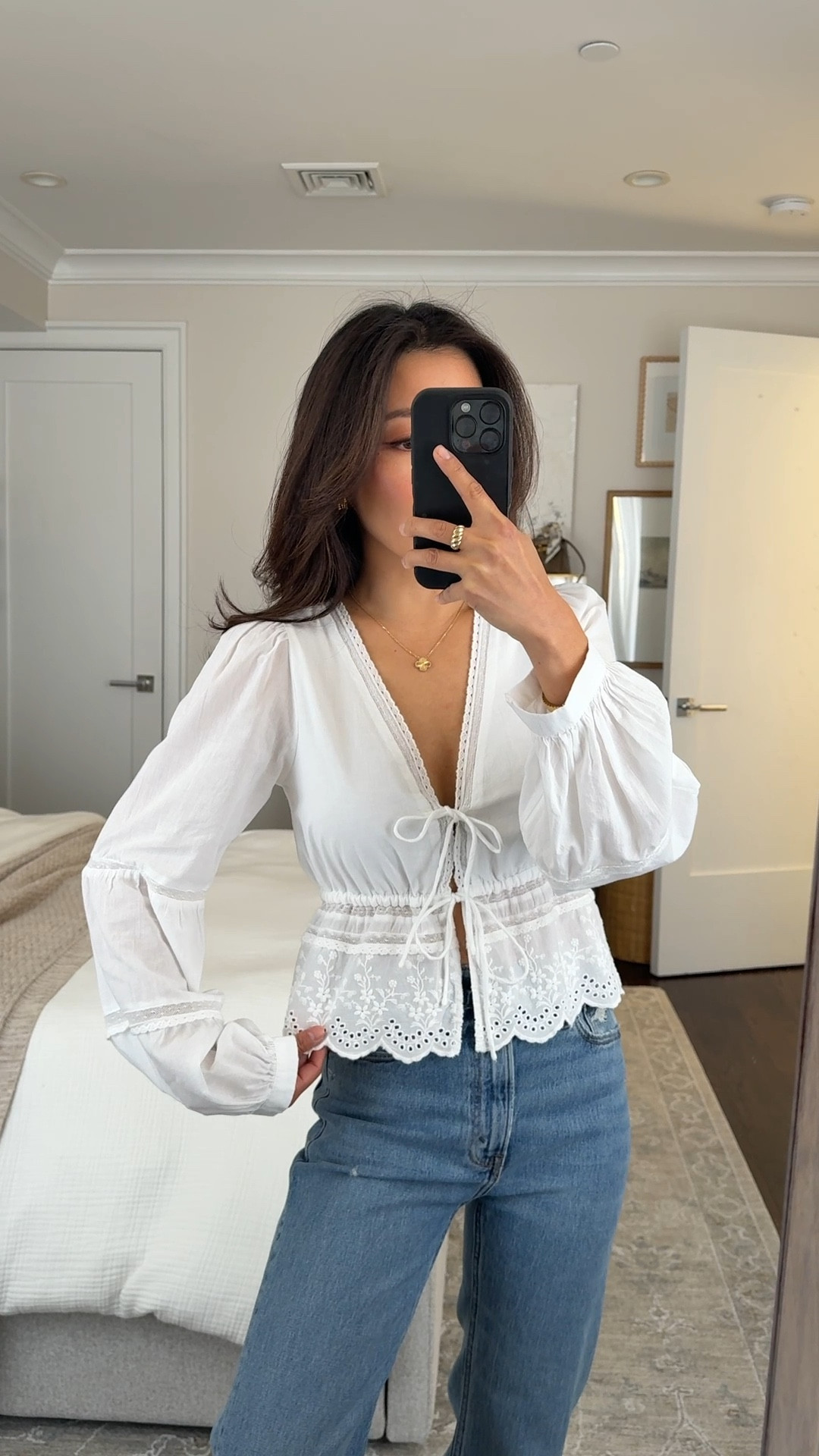 Top Xxs, sleeves slightly long on me.
Jeans 24 extra short and in 5 ft tall (wish they would restock this length more)
Jelly flats 5 

#LTKSaleAlert #LTKPetite