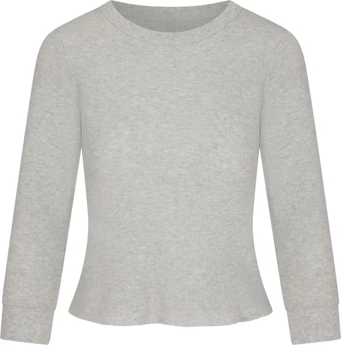 SKIMS Waffle Long Sleeve Baby T-Shirt | Nordstrom | Nordstrom
