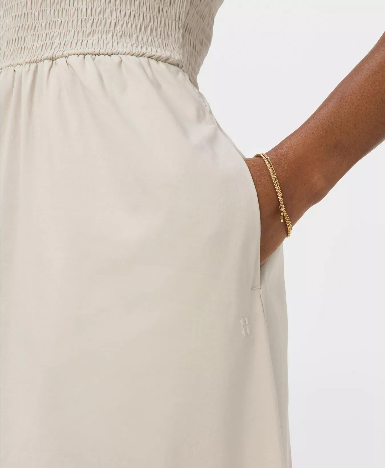 Cotton Poplin Scoop Neck Maxi Dress - Mineral Beige | Women's Dresses and Jumpsuits | Sweaty Bett... | Sweaty Betty UK