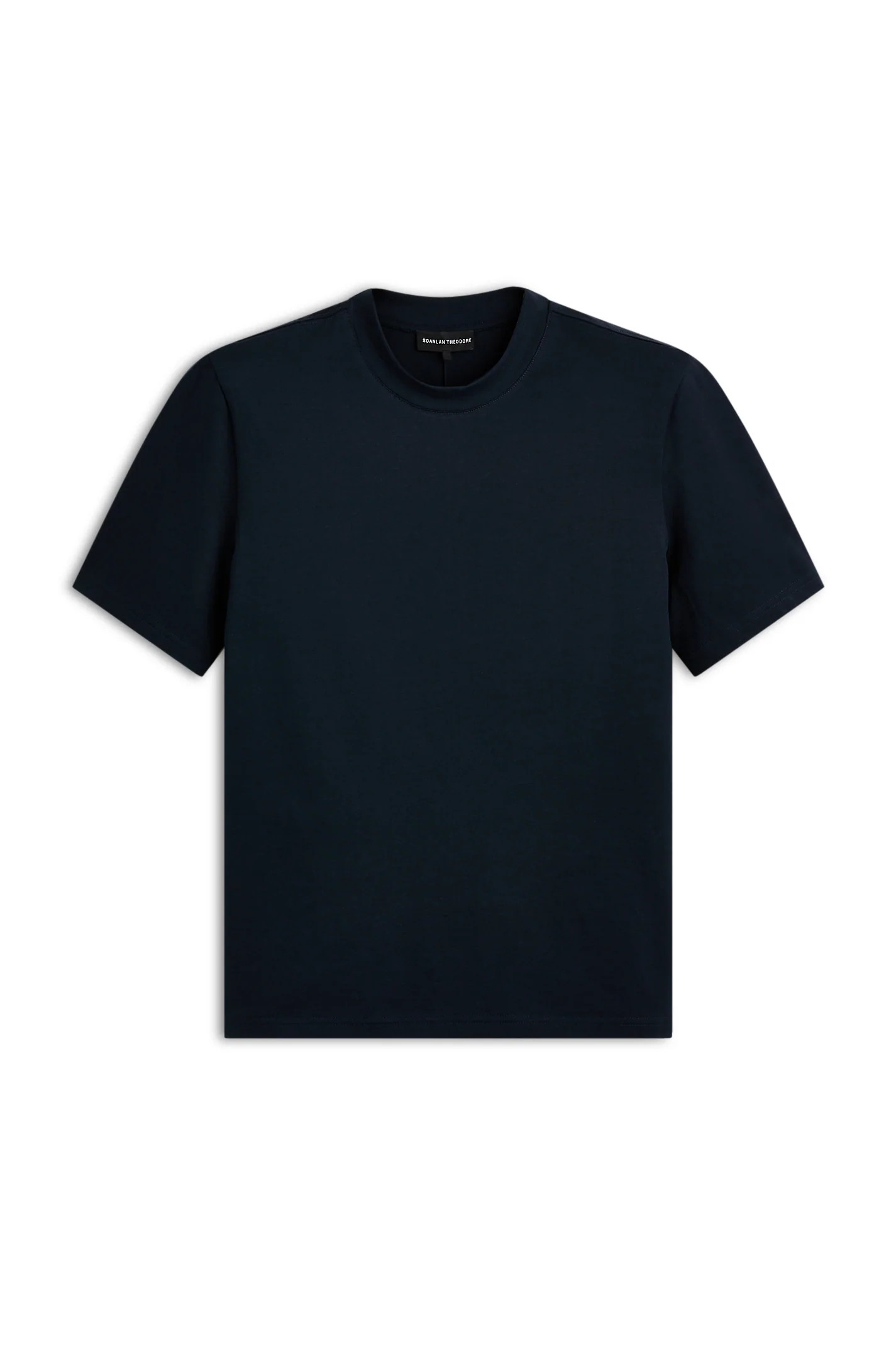 MERCERISED SHOULDER PAD TEE - NAVY - Scanlan Theodore | Scanlan Theodore AU